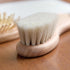 Set Premium Baby Hair Brush Natural Goat Hair & Bamboo Bristle Brushes, Beechwood Comb, Cotton Pouch Gentle Scalp Care
