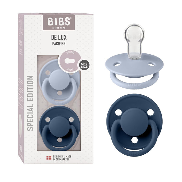 BIBS Pacifiers OneSize | 2-Pack Soothers | BPA-Free Symmetrical Nipple | Made