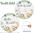 Yuzioey Birth Stat Sign for Newborn, Safari Animals Baby Announcement, Jungle Hello World Name Sign for Hospital Birth