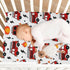 Caikeny 27 39 Fitted Crib Sheet for Boys Girls Fire Truck Baby Crib Sheets Lighting Bassinet Sheets Crib Mattress Bed