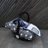 Winter Carseat Cover, Baby Car Seat Covers for Infant, Thick Padded, Grey Cloud, Canopy with Zipper Open