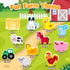 Montessori Toys for Kids 3-7, Wooden Farm Animal Blocks Stacking Games, Educational Toy for 3-6 Year Olds, Birthday