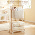Woodtoe Baby Diaper Caddy Cart with Movable Storage Organizer, Natural Newborn Nursery Essentials, Mobile Utility Cart