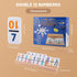 Set 12 91 9 4 2-8 8+ PUREPLAY Mexican Train Dominoes with Numbers - Double Colored Number Dominoes - Tiles, Trains