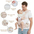 6-in-1 Baby Carrier with Hip Seat, Baby Carrier Newborn to Toddler, Adjustable Detachable Infant Toddler Carrier
