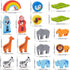 Playset, 1 2 3 12 18 24 KMTJT Toddlers Wooden Noah's Ark Toy Animal Baptism Gifts for Boys Girls, Shape Sorter Early