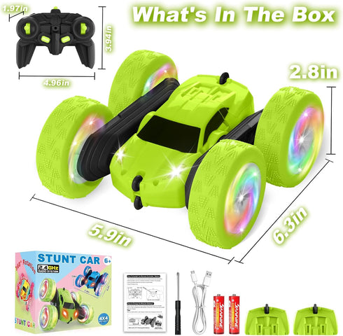 2.4GHz 360 4-8, 5 6 7 8 9 10 Remote Control Car, Stunt RC Cars, Double Sided Flips RC Crawler, Outdoor Toys for Kids