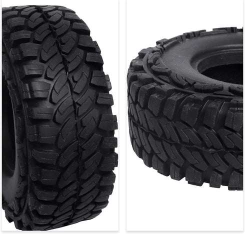 4PCS 1.9 Crawler Tires, Outer Diameter 114mm with Foam Inserts for 1/10 RC Rock Crawler Axial SCX10 SCX10 III