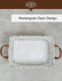 HUNRUNG Rectangle Storage Basket, Cute Canvas Organizer Bin for Toys, Books, Clothes