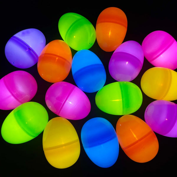 GiftExpress 150 Pcs Plastic Glow in the Dark Easter Eggs Non Electronic