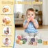6-12 6 1 1-3, 1 Baby Toys Months, in Montessori Toys for Toddlers Infant Sensory Pull String Toy, Fidget Spinners Soft