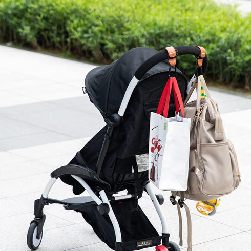 (4-Pack) Baby Stroller Hooks Clip, Universal Hanging Diaper Bag Hooks Accessories for Stroller and Car or Shopping Cart