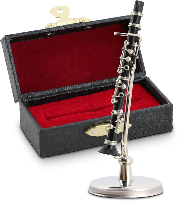 EASTROCK Miniature Clarinet Model, 2.3inches Clarinet Model Musical Instrument Model with Case