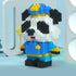Larcele Micro Building Blocks Animal Set, DIY Mini 3D Building Toy Bricks, 339 Dots KLJM-10 Police Panda