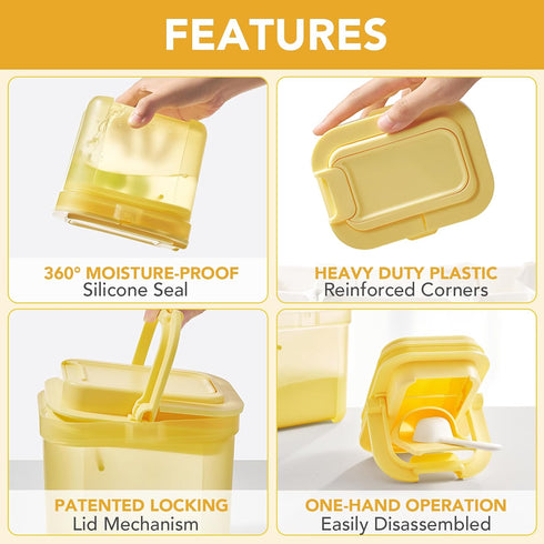 DOOBAANN 1000ml) Shockproof Airtight Baby Formula Container with ScoopBaby Formula Dispenser for Travel Outdoor