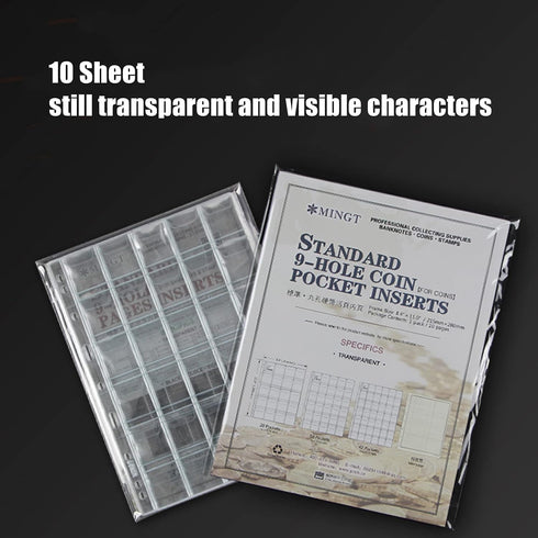42 Pocket Coin Collection Pages for Collectors, 10 Sheets Coin Sleeves, Coin Collecting Supplies