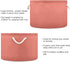 Round Canvas Toy Storage Bin for Kids - Salmon Color Organizer Basket