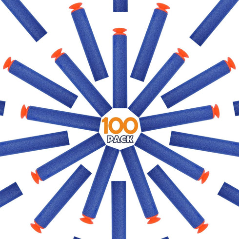 Refill Darts Universal Suction Dart Foam Bullet, 100-Dart Refill Pack for Nerf N-Strike Elite Blasters