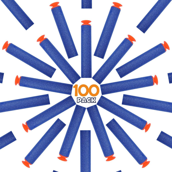 Refill Darts Universal Suction Dart Foam Bullet, 100-Dart Refill Pack for Nerf N-Strike Elite Blasters