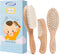Baby Hair Brush & Comb Set, Organic Wooden Hairbrush Natural Goat Bristles