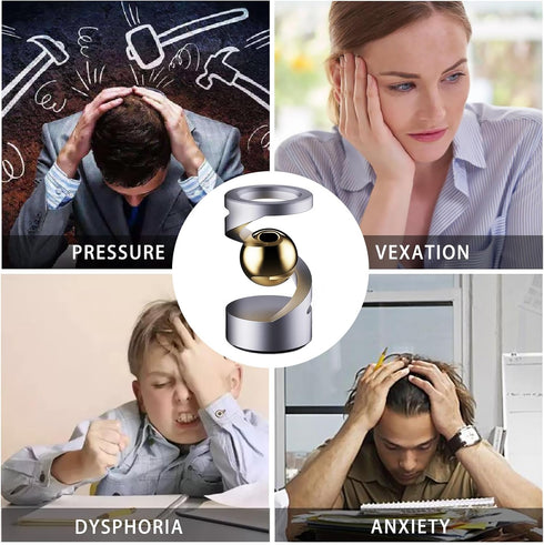 berotok CommunicateSilver-Gold Fidget Toys, Kinetic Desk Toys for Adults, Cool Metal Gravity Resistance Desk Toys