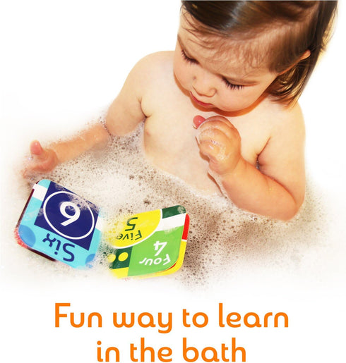 (Set 2 Floating Baby Bath Books - Bath Books for Babies, Infants - Waterproof, Mold-Free Bath Toys for Learning & Early