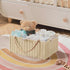 HBlife Large Baby Diaper Caddy Organizer, Paper Rope Storage Baskets Nursery Bin with Removable Divider, Portable Car