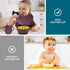 100% Set, Silicone Baby Feeding BPA Free Dishes With Suction Bowl, Divided Plate, Toddler Self Feeding Utensils