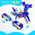 WIESSOC Toy,2 Collision Transforming Dinosaur Car Magnetic Cars Transform Into Dinosaur Toys,Transformation Car Toys