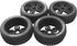 ShareGoo OD 4.52" 1/8 RC Buggy Rubber Tires with 5 Spoke Plastic Rim - Compatible with Arrma Kyosho Exceed RC Traxxas