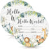 Yuzioey Birth Stat Sign for Newborn, Safari Animals Baby Announcement, Jungle Hello World