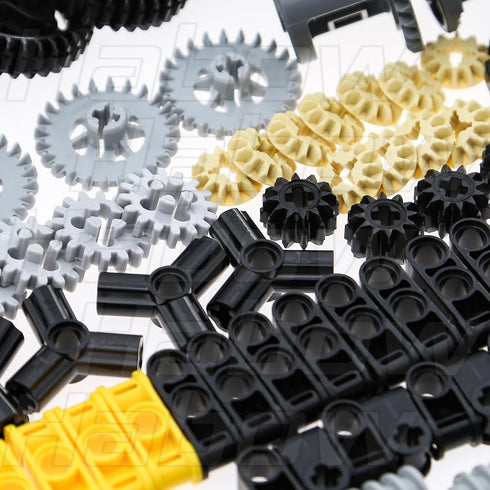 270pcs Technic-Parts Gears-Axle-Pin-Connector - Compatible with Lego-Technic, Wheels Link Chain Gear Rack Steering
