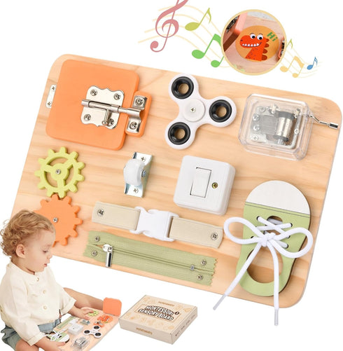 Montessori Toys for Tooddlers- Busy Board for 1 2 3 4 Years