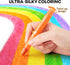 1-3, 12 Jar Melo Glitter Crayons for Toddlers Non-Toxic Washable Crayons for Kids, Ultra-Silky and Twist, Ideal