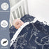 Set 4 Set Dinosaur Crib Bedding for Boys, Pieces Blue Baby Nursery Bedding for Standard Size Crib, Including Soft