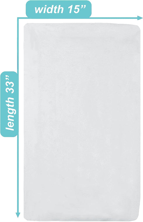 TL Care 100% 15" 33", Natural Breathable Cotton Jersey Knit Fitted Bassinet Sheet, White, x Soft Breathable, for Boys