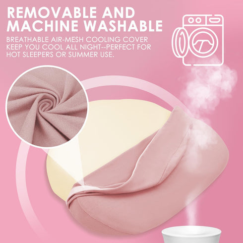 Chilling Home Portable Pregnancy Pillow for Sleeping-Memory Foam Maternity Pillow for Pregnant Women-Travel Wedge Body