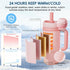24 oz 316 2 V3.0 Como bebe Insulated Whale Fountain Sippy Cup, food-grade Stainless Leak-Proof Straw,Tumbler