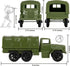 Tim Mee Toy TimMee M34 Plastic Army Men Trucks - OD Green Deuce and a Half Cargo Vehicles US Made