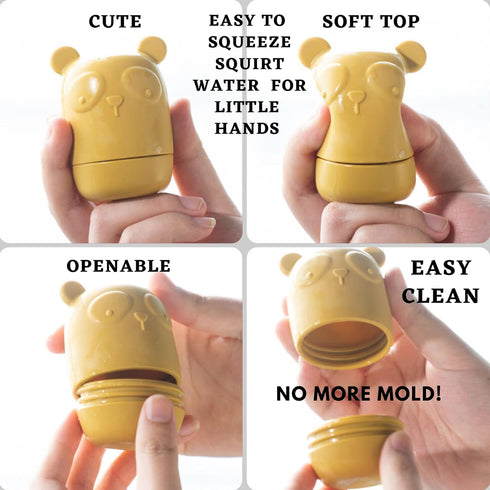Mold Free Silicone Bath Toys, Baby Bath Toys for 6-12 Months, Non Toxic Infant Bathtub Toy, Dishwasher Safe