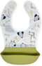 Kushies Silisoft Bib - Waterproof Top with Soft Silicone Catch-All Pocket for Babies and Toddlers