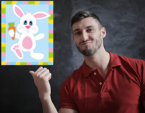 Iconikal Easter Bingo and Pin The Nose on The Bunny Game Set for 32 Players