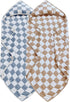 Brnabiou Ultra Soft Checkered Muslin Hooded Baby Towels for Newborn Boys and Girls
