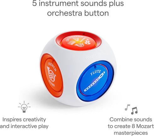 Mozart 5 8 Mozart Munchkin Magic Cube Music Toy for Baby and Toddler - Includes Instrument Sounds, Songs and Lights