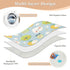 siphylline 52" 34" Cartoon Cute Fruits Cloud Blue Extra Large Resuable Changing Pad Covers Water Resistant Pee Pads