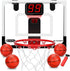 Mini Indoor Basketball Hoop for Kids 5-10 Years Old, Over The Door Automatic Scoring Hoop with Electronic Scoreboard &
