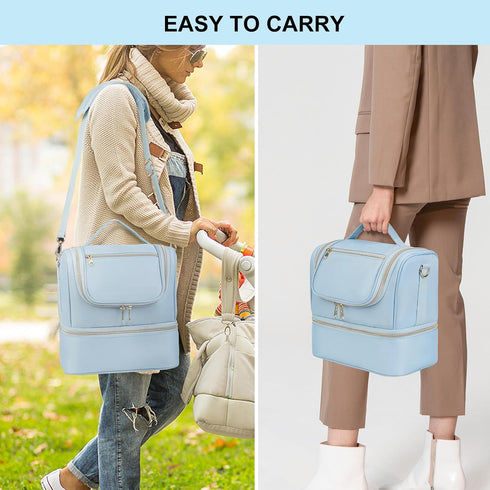 Jaffzora Willow/Eufy/Elvie/Momcozy M5/S12 Pack Wearable Breast Pump Bag with Cooler Compartment Fits for Pro/Medela