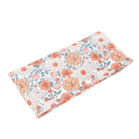 Set Cozy 1) Vibrant Floral Print Newborn Swaddle Blanket with Hat and Headband, and Breathable, for Boys and Girls