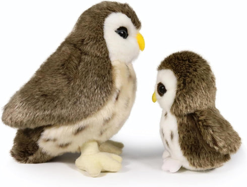 Ice King Bear Mom and Baby Stuffed Animals Set, Zoo Wild Animals (Owl)