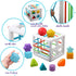 Baby Sensory Shape Sorter Blocks Toy, Montessori Educational Learning Toys for Babies Toddlers 6-18 Months Gifts